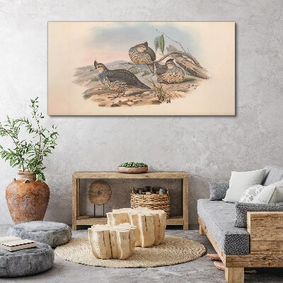 Peaceful bird life on the beach Print on canvas