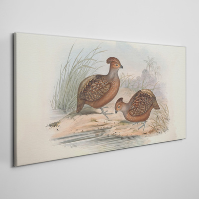 A peaceful landscape with birds Canvas wall art