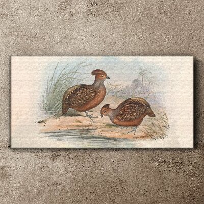A peaceful landscape with birds Canvas wall art