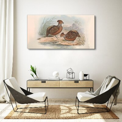 A peaceful landscape with birds Canvas wall art