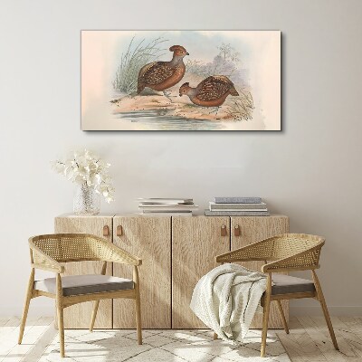 A peaceful landscape with birds Canvas wall art