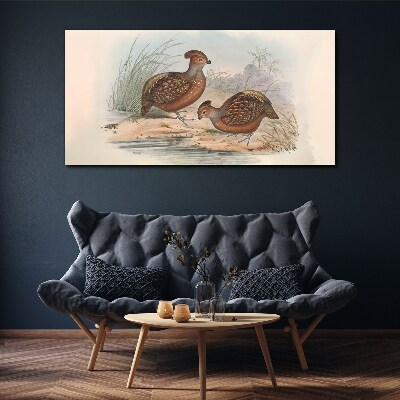 A peaceful landscape with birds Canvas wall art