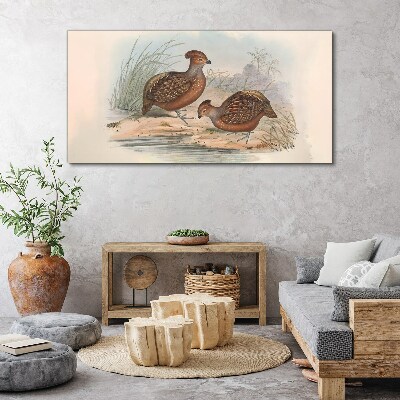 A peaceful landscape with birds Canvas wall art