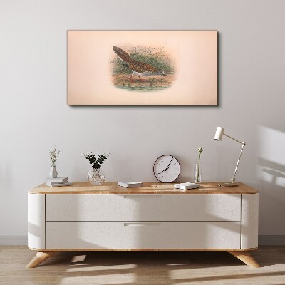 A bird above the water Canvas wall art