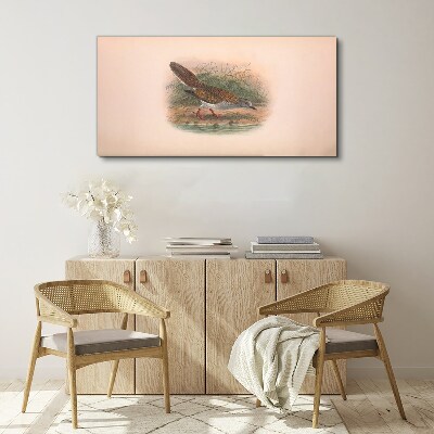 A bird above the water Canvas wall art