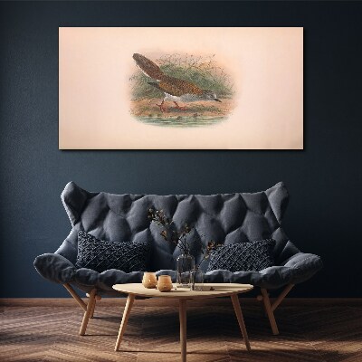A bird above the water Canvas wall art