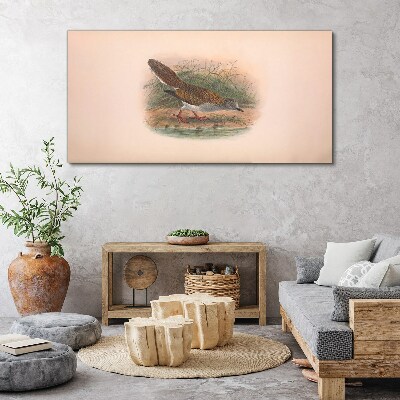 A bird above the water Canvas wall art