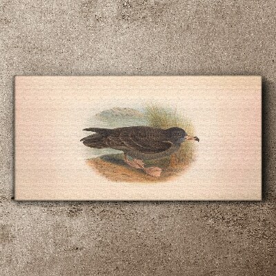 A bird on the water's edge Canvas wall art