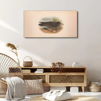 A bird on the water's edge Canvas wall art