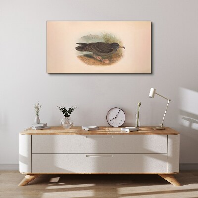 A bird on the water's edge Canvas wall art