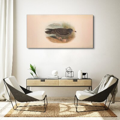 A bird on the water's edge Canvas wall art