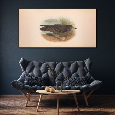 A bird on the water's edge Canvas wall art
