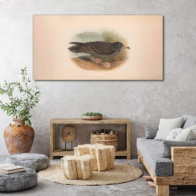 A bird on the water's edge Canvas wall art