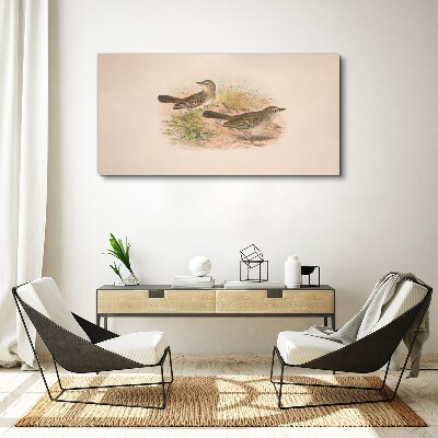 Birds in a natural background Print on canvas