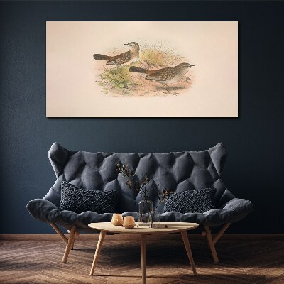Birds in a natural background Print on canvas