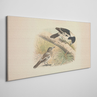 Birds on a branch Canvas wall art