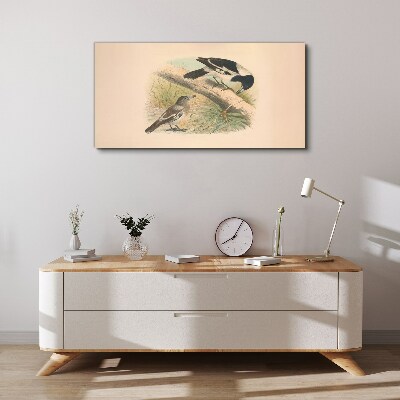 Birds on a branch Canvas wall art