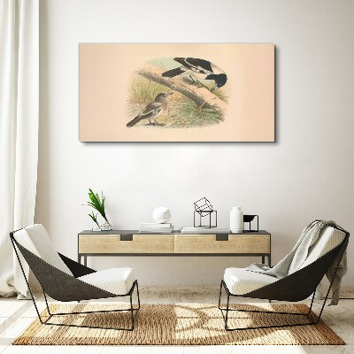Birds on a branch Canvas wall art