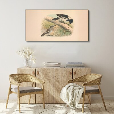 Birds on a branch Canvas wall art