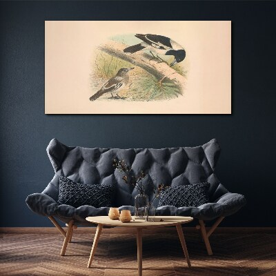 Birds on a branch Canvas wall art