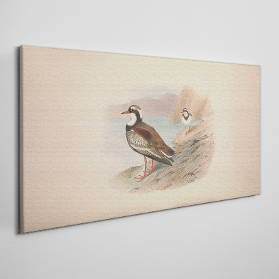 Birds over the water Print on canvas