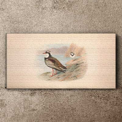 Birds over the water Print on canvas