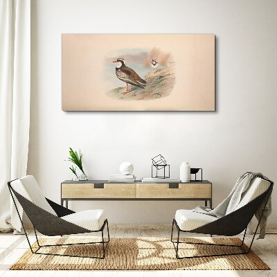 Birds over the water Print on canvas