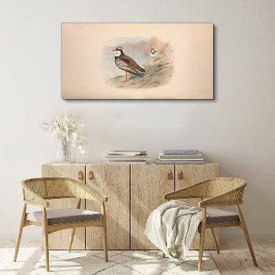 Birds over the water Print on canvas