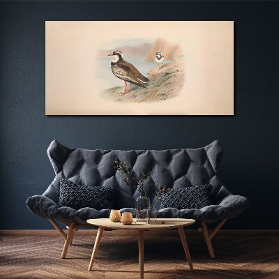 Birds over the water Print on canvas