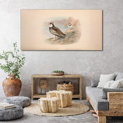 Birds over the water Print on canvas