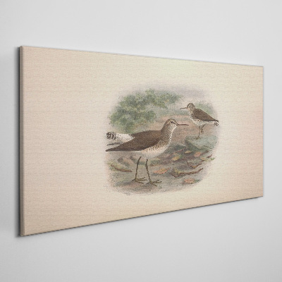 Birds over the water Canvas wall art