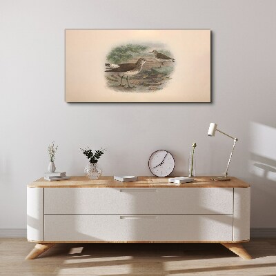 Birds over the water Canvas wall art