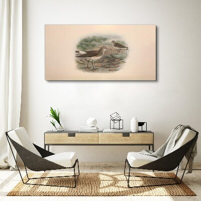 Birds over the water Canvas wall art