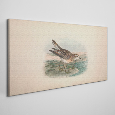 A migratory bird in the background of the landscape Print on canvas