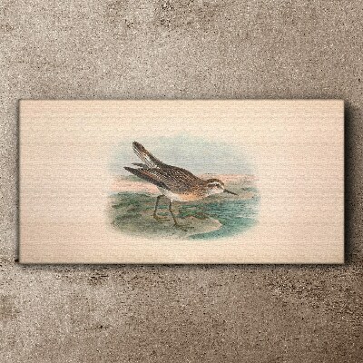 A migratory bird in the background of the landscape Print on canvas