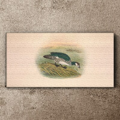 Bird on a water background Canvas wall art