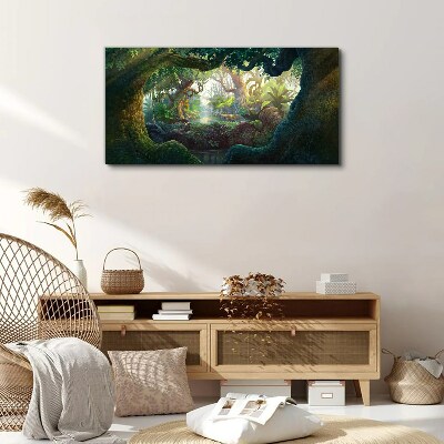 A mysterious forest full of life Canvas wall art