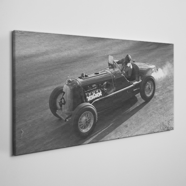Racing classic in action Canvas wall art