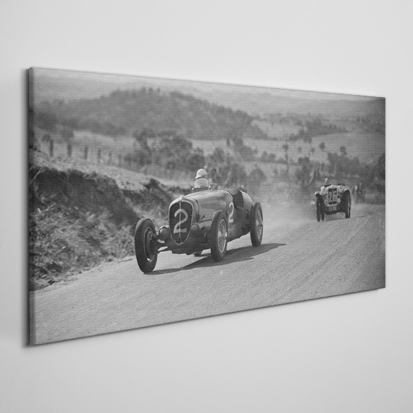Racing thrills from the 1950s. Print on canvas