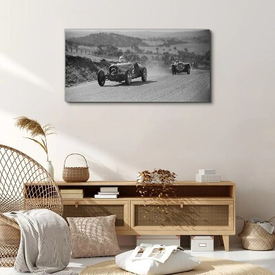 Racing thrills from the 1950s. Print on canvas