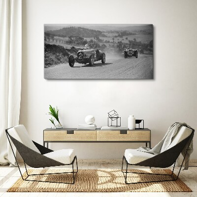 Racing thrills from the 1950s. Print on canvas