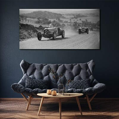 Racing thrills from the 1950s. Print on canvas