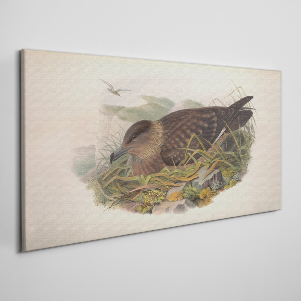 A bird's nest in its natural surroundings Canvas wall art