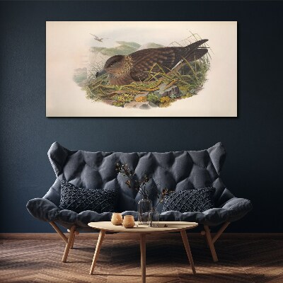 A bird's nest in its natural surroundings Canvas wall art