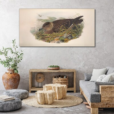 A bird's nest in its natural surroundings Canvas wall art