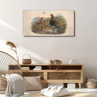 A family of birds in their natural habitat Canvas wall art