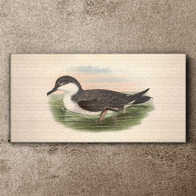 Bird on a water background Print on canvas