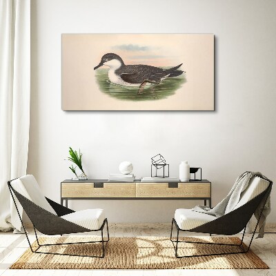 Bird on a water background Print on canvas