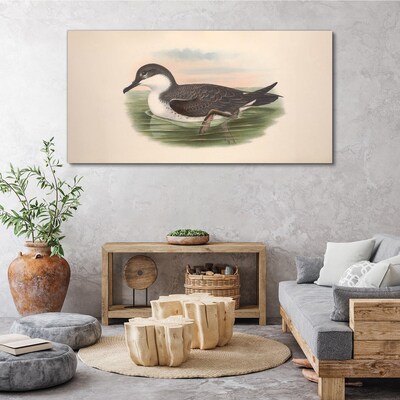 Bird on a water background Print on canvas