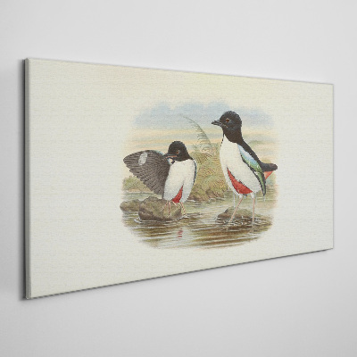Birds over the water Canvas wall art